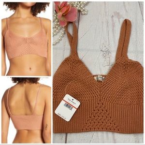 NWT Free People Crochet Bralette Crop Top